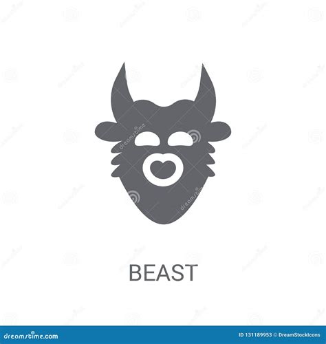 Beast Icon Trendy Modern Flat Linear Vector Beast Icon On White