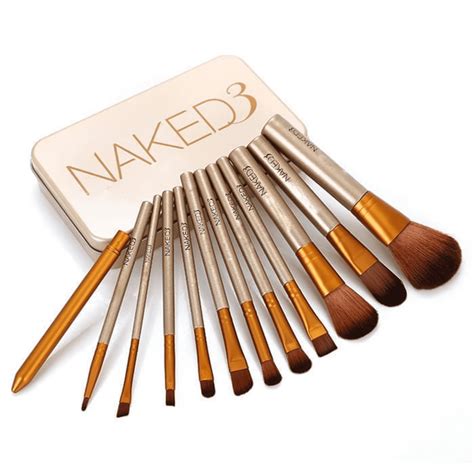 Jual Naked 3 Kuas Makeup Set Isi 12 Pcs Kosmetik Make Up Brush Cosmetics Set Kit Part 1