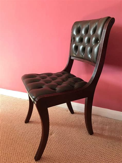 This means that they could be made to either match your existing suite or to contrast them to make it a statement piece. Chesterfield leather chair | in Salisbury, Wiltshire | Gumtree