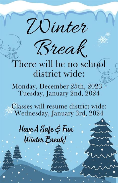 Winter Break Dates Mora Public Schools
