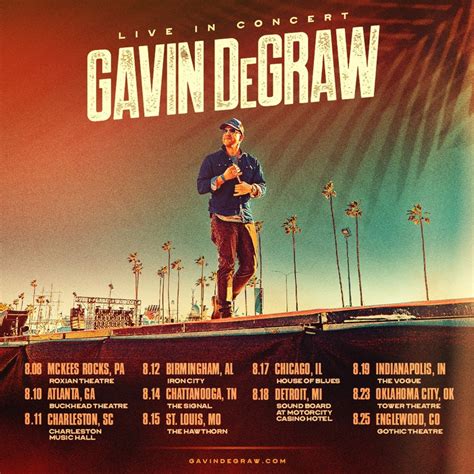 Gavin Degraw Concert Tickets 2023 Live Tour Dates Bandsintown