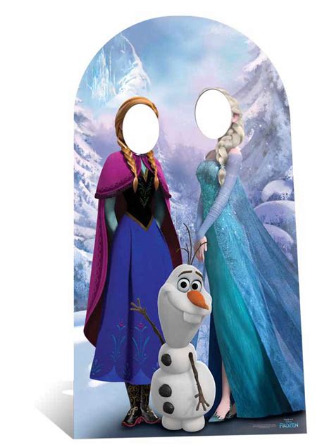 Disney Frozen Anna And Elsa With Olaf Adult Size Cardboard Stand In