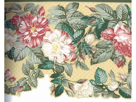 Red White Daisy Flower Wallpaper Border