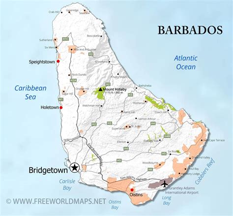 Barbados Map 