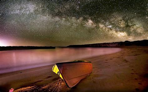 Milky Way Sky Over Beach Image Abyss