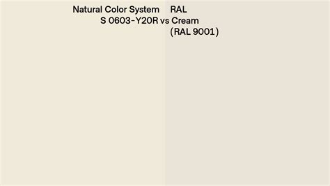 Natural Color System S Y R Vs Ral Cream Ral Side By Side