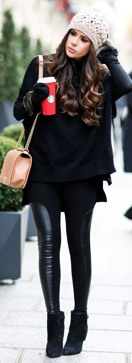 Winter Style All Black Winter Outfit Idea Fashiontrendswinter