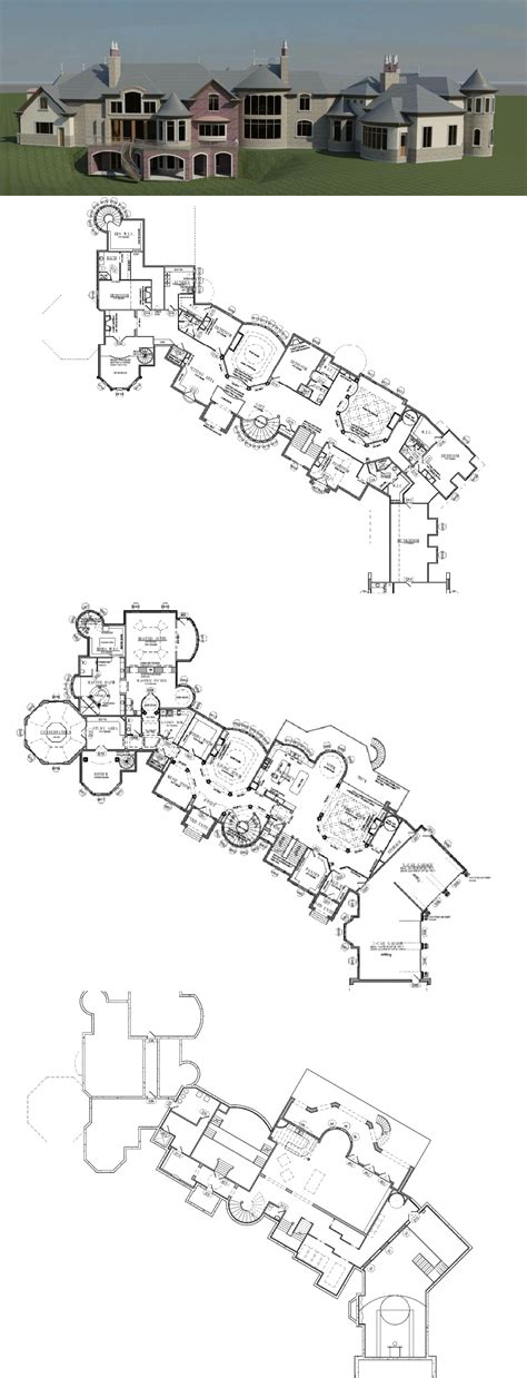 Mega Mansion Floor Plans With Pools