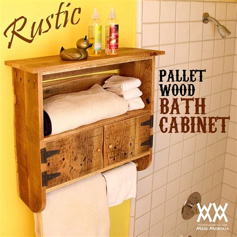 Wooden wall cabinets bridge both modern and traditional styles, meaning that regardless of your current bathroom décor, a wooden cabinet could make for a great addition to your bathroom. Make a rustic pallet-wood bath cabinet - Woodworking for ...