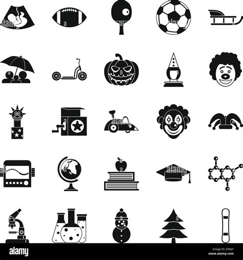 Apprentice Icons Set Simple Style Stock Vector Image And Art Alamy