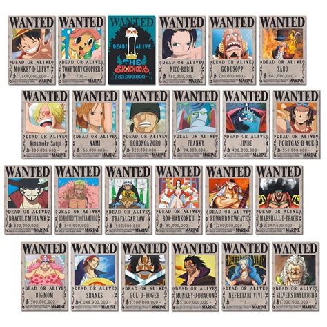 Buy One Piece Wanted Poster Set 24 Pcs Aesthetic Wall Collage Kit