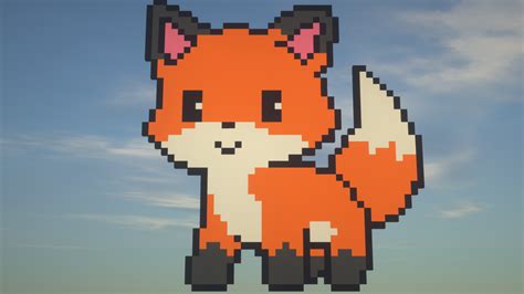 Fox Pixel Art Hours R Minecraft