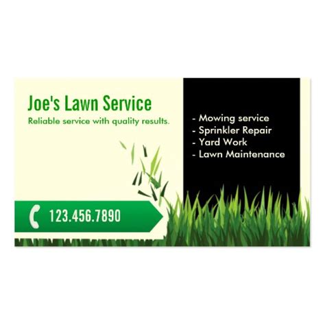 Analyze the competitors in your area and document a plan for offering. Professional Mowing/Lawn Care Business Card | Zazzle