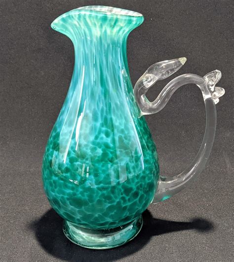 Collectibles Collectible Glass Art And Collectibles Art Glass Pitcher Pe