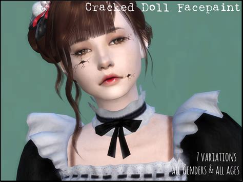 The Sims Resource Cracked Doll Facepaint