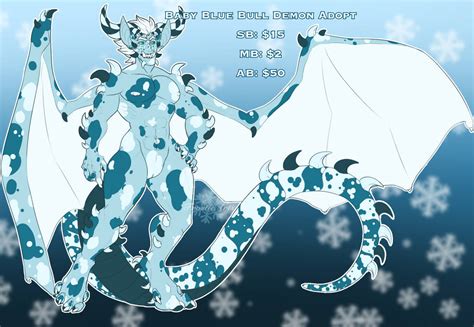 Closed Blue Demon Adopt By Frostiearts On Deviantart