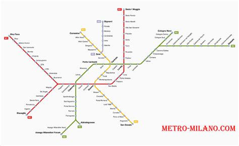 Mappa Metro Di Milano