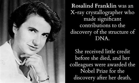 She Deserves More Credit Rosalind Franklin Women In History Smart Women