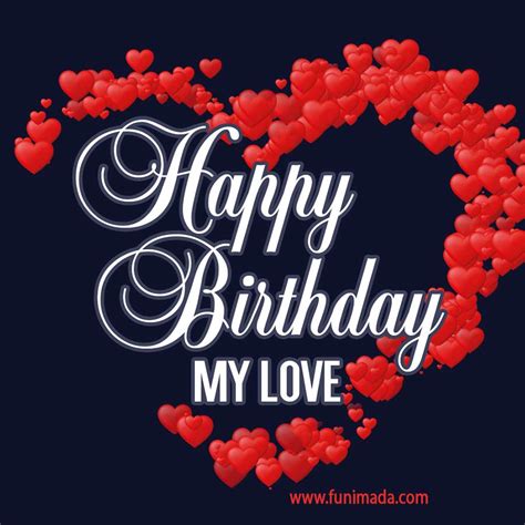 Happy Birthday To My Love Stylish Animated Hearts Video Download