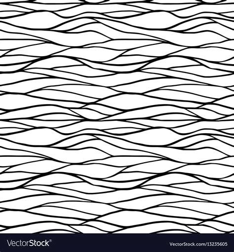 Wavy Lines Pattern Royalty Free Vector Image Vectorstock