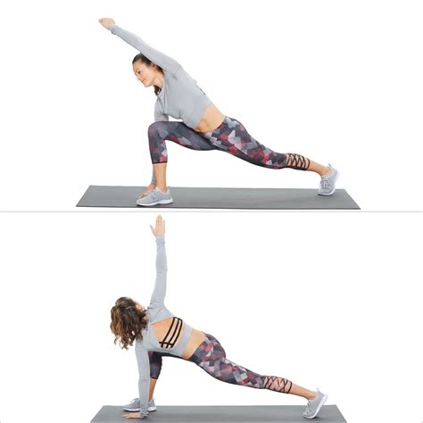 Lunge With Reach And Twist Best Hip Stretches Popsugar Fitness Photo 4