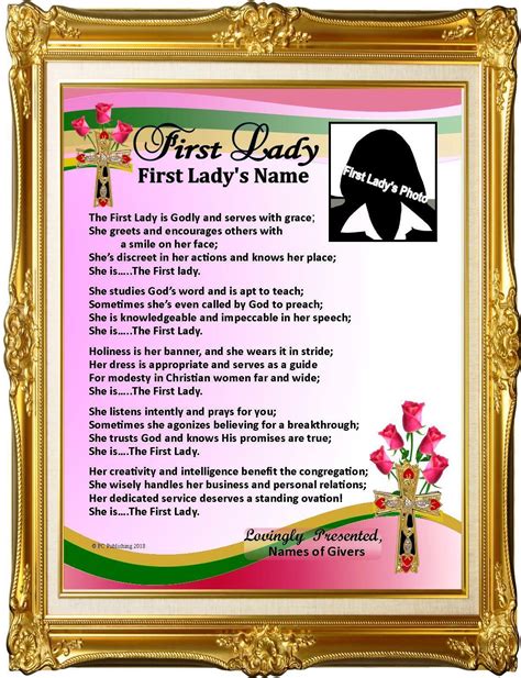 Pastor S Wife First Lady Personalized Photo Name Poem Gift Thanks Appreciation Ebay