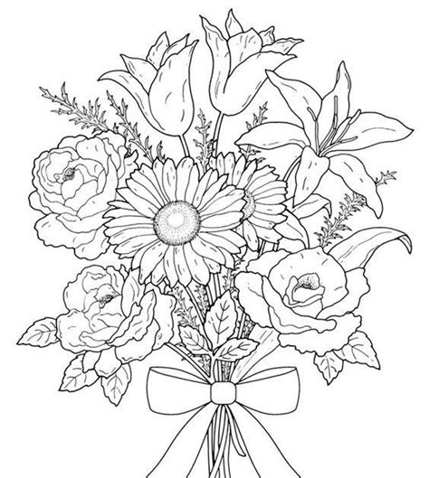 Advanced Flower Coloring Pages ~ Scenery Mountains