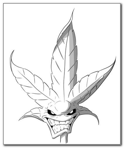 Simple Weed Leaf Drawing At Getdrawings Free Download