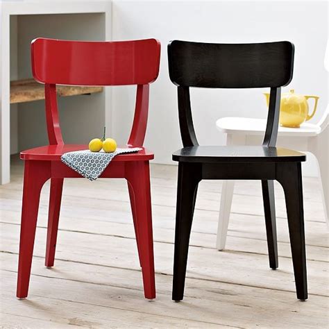 Hunter shaped wood stacking chair. Klismos Dining Chair - Modern - Dining Chairs - by West Elm