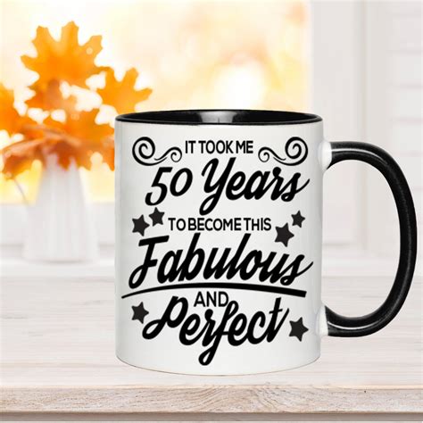 Are your best friends 50th birthday coming up and don't know what to get her? 50th Birthday Gift for Women Fifty and Fabulous Mug Funny ...