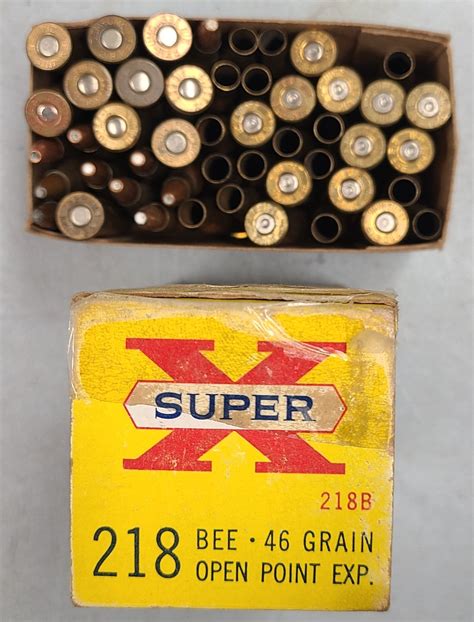 Western 218 Bee Ammunition 46 Gr 20 Rds Plus 28rds Brass