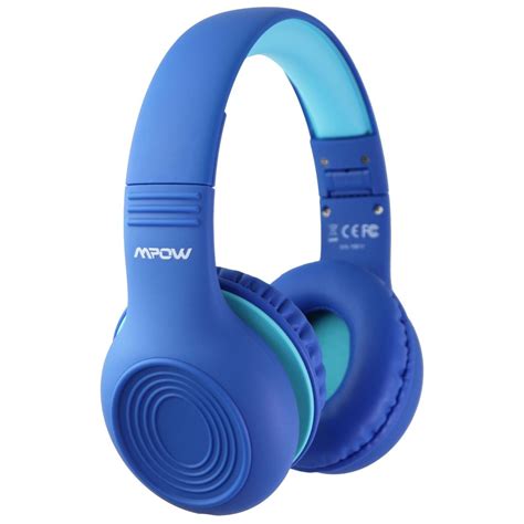 Mpow Wired 35mm Over Ear Folding Headphones For Kids Blue Bh297a
