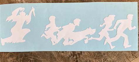 Scooby Doo And The Gang Running Silhouette Car Decal The Gang Etsy