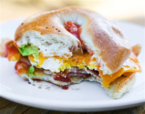 Eat your heart out, egg mcmuffin. Loaded Bagel Breakfast Sandwiches Recipes