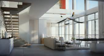 Soaring Ceilings Glass Walls And White And Neutral Walls And Floors