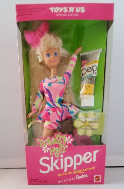 Mattel 1991 Totally Hair Skipper Barbie Doll 1430 Toys R Us Special