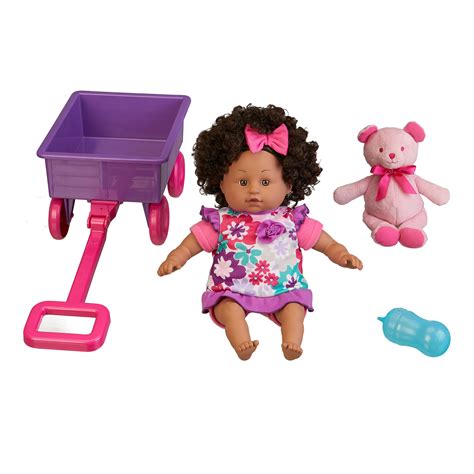My Sweet Love 13 Baby Doll And Wagon Play Set Red And Blue 6 Pieces