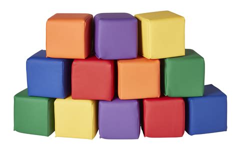 Ecr4kids Softzone Toddler Play Soft Blocks Primary 12 Piece Ebay