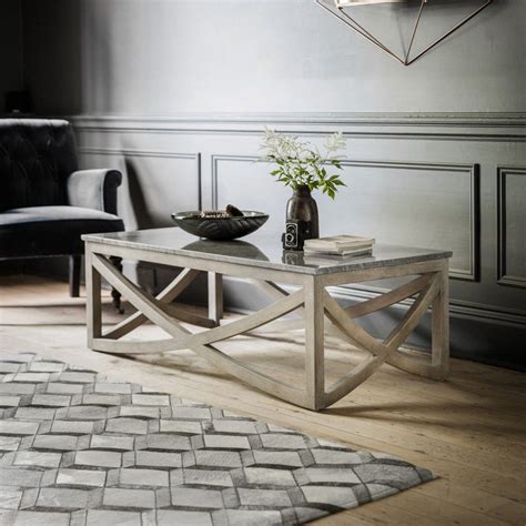 Lily Coffee Table With A Grey Marble Top Coffee Table Table Fitted