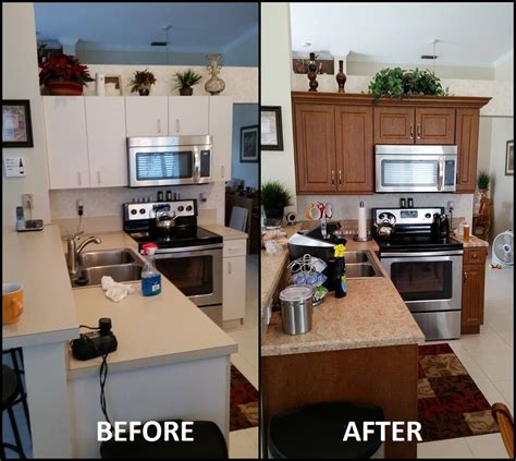 Before And After Pictures Of Kitchen Cabinet Refacing Call Now For A