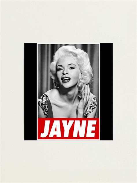 Lámina Fotográfica Jayne Mansfield Actriz De Cine American Entertainer