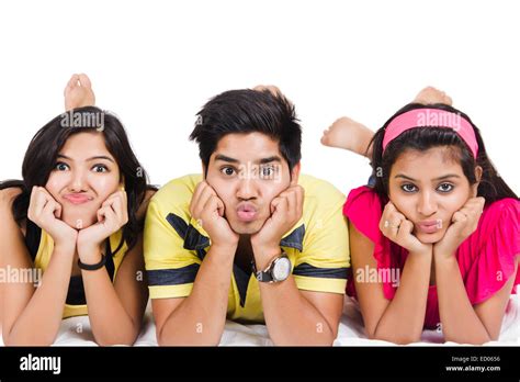 Indian College Friends Fun Stock Photo Alamy