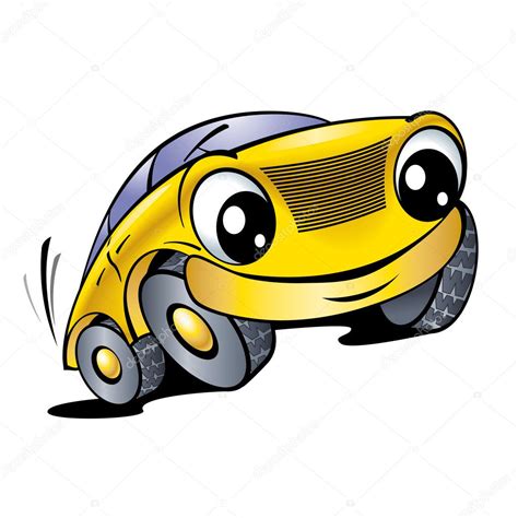 Funny Yellow Car — Stock Vector © Dvargg 6085033
