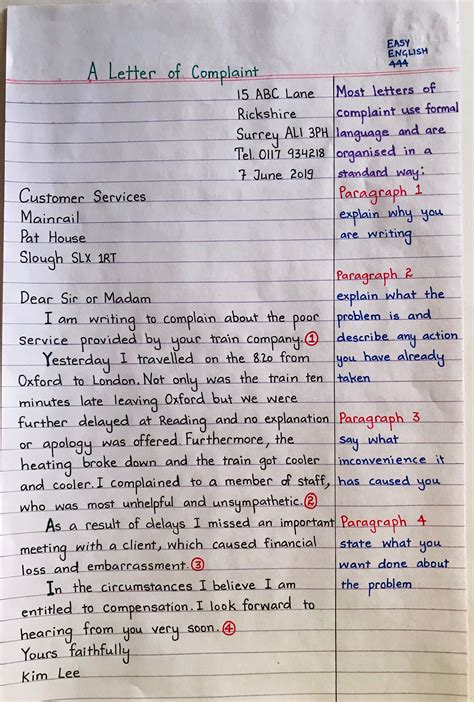 Letter Writing Handwritten Language Grammar English English