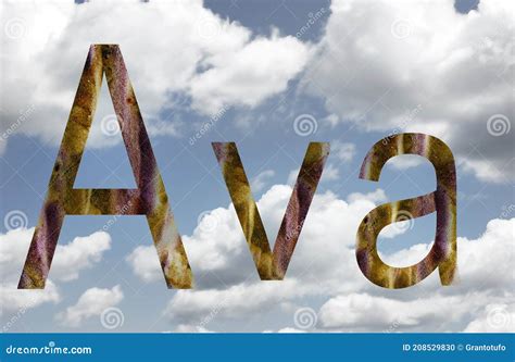 Name Ava In Cloudscape Stock Illustration Illustration Of Education
