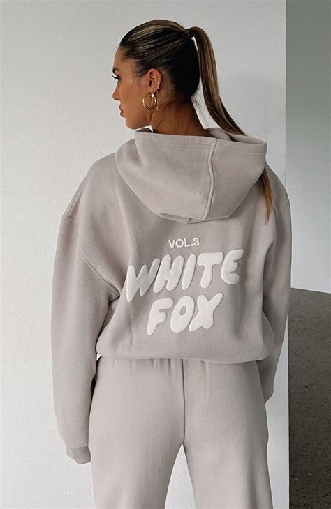 White Fox Grey Hoodie Ubicaciondepersonascdmxgobmx