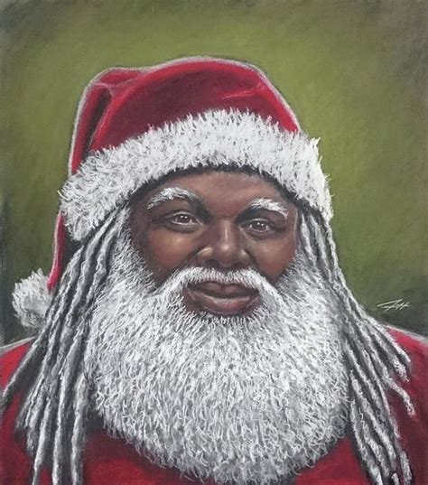 African American Santa Claus By Jeffrey Kearns African American
