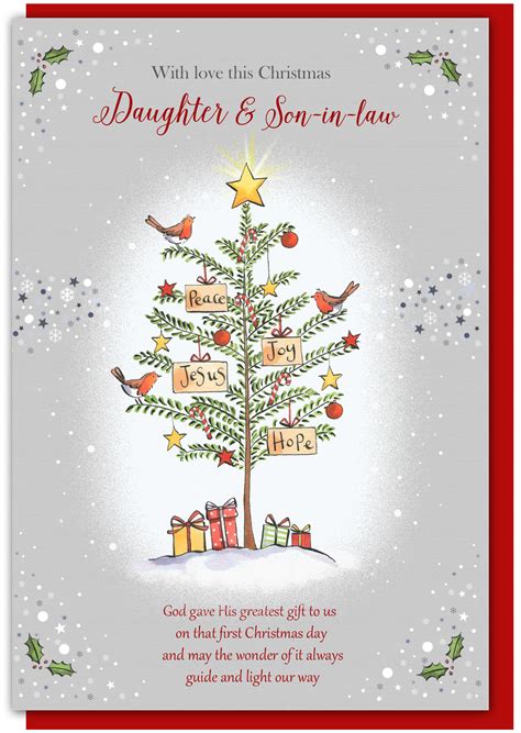 daughter and son in law christmas card free delivery when you spend £10 uk