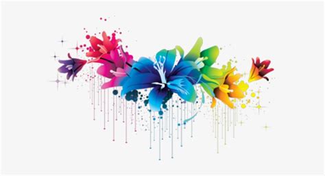 Fashion Illustrator Flower Colorful Flowers Png Png Image