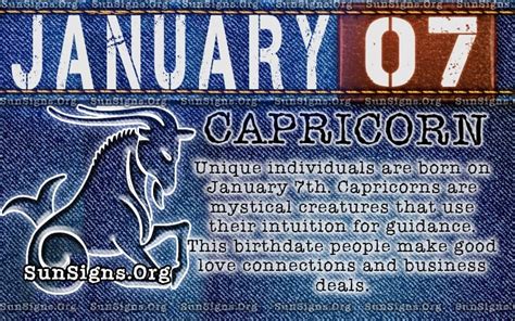 Does a birthday on january 20th mean your zodiac sign is capricorn or aquarius? January 7 Birthday Horoscope Personality | Sun Signs